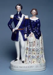 Staffordshire-Figuren der Prinzessin Royal und Prinz Friedrich Wilhelm IV. von Preußen, 1857